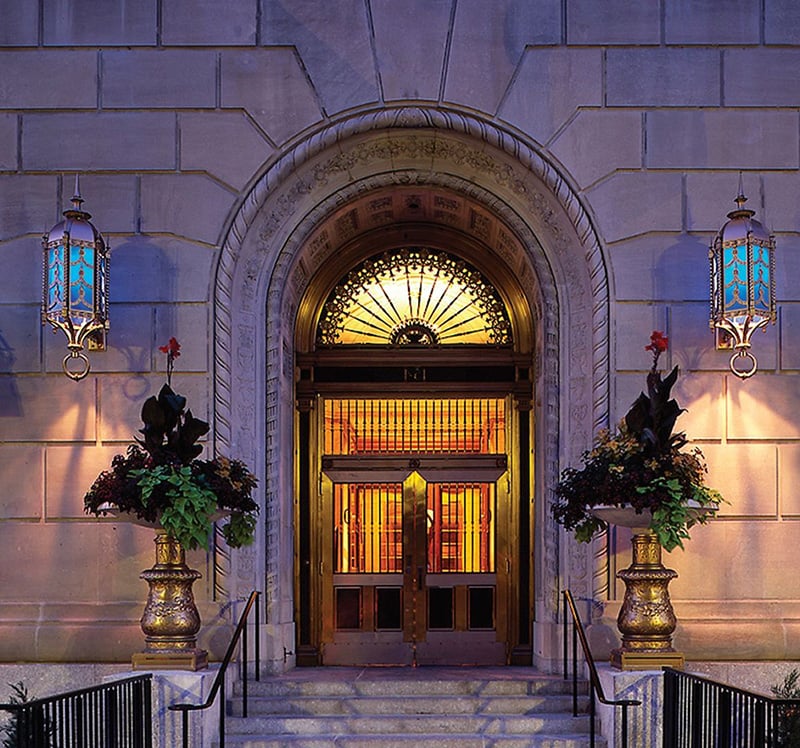 Entrance to Hotel AKA Back Bay Luxury Suites in Boston