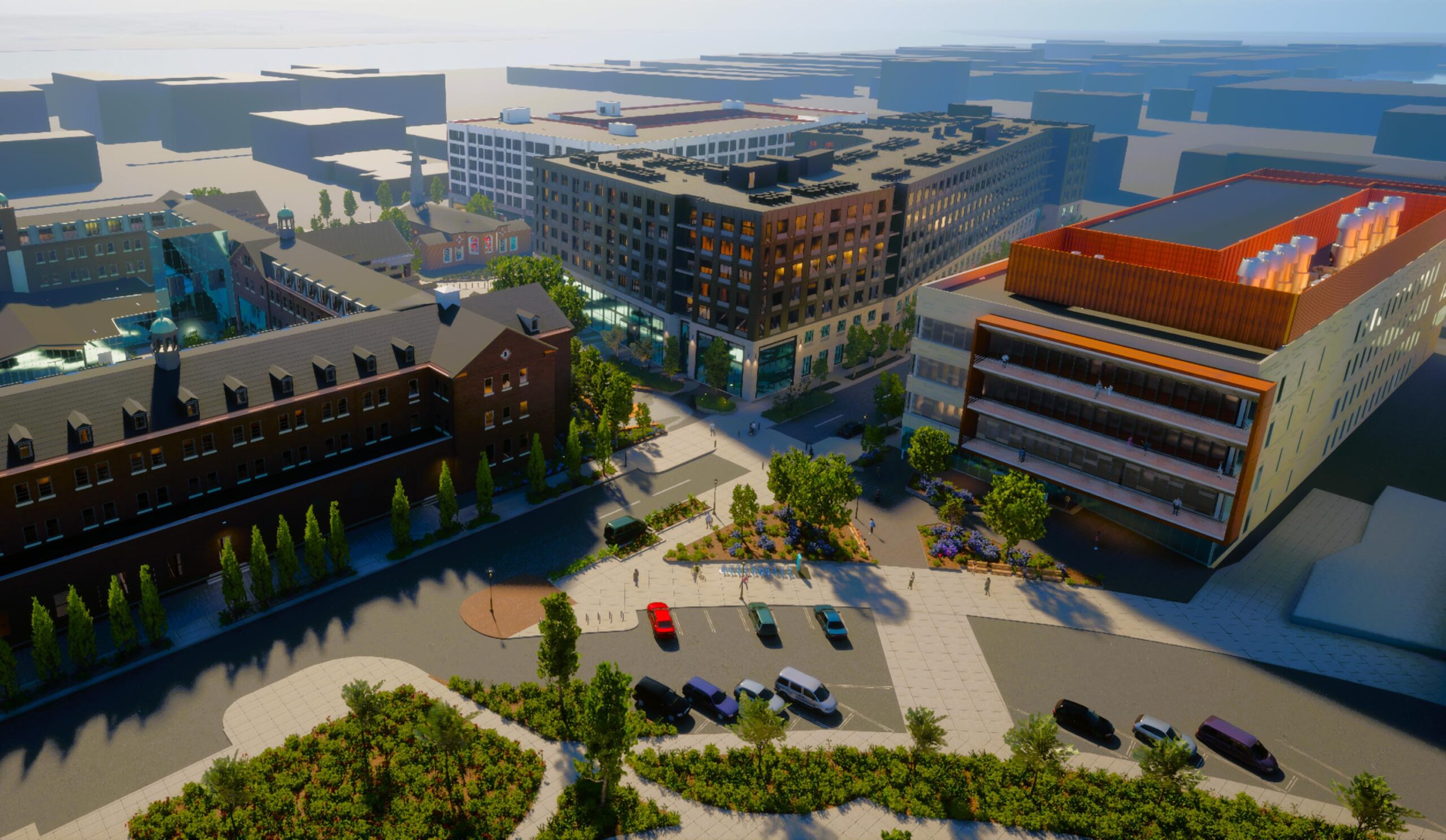 Digital rendering of Chapel Block on future site of AVE Navy Yard