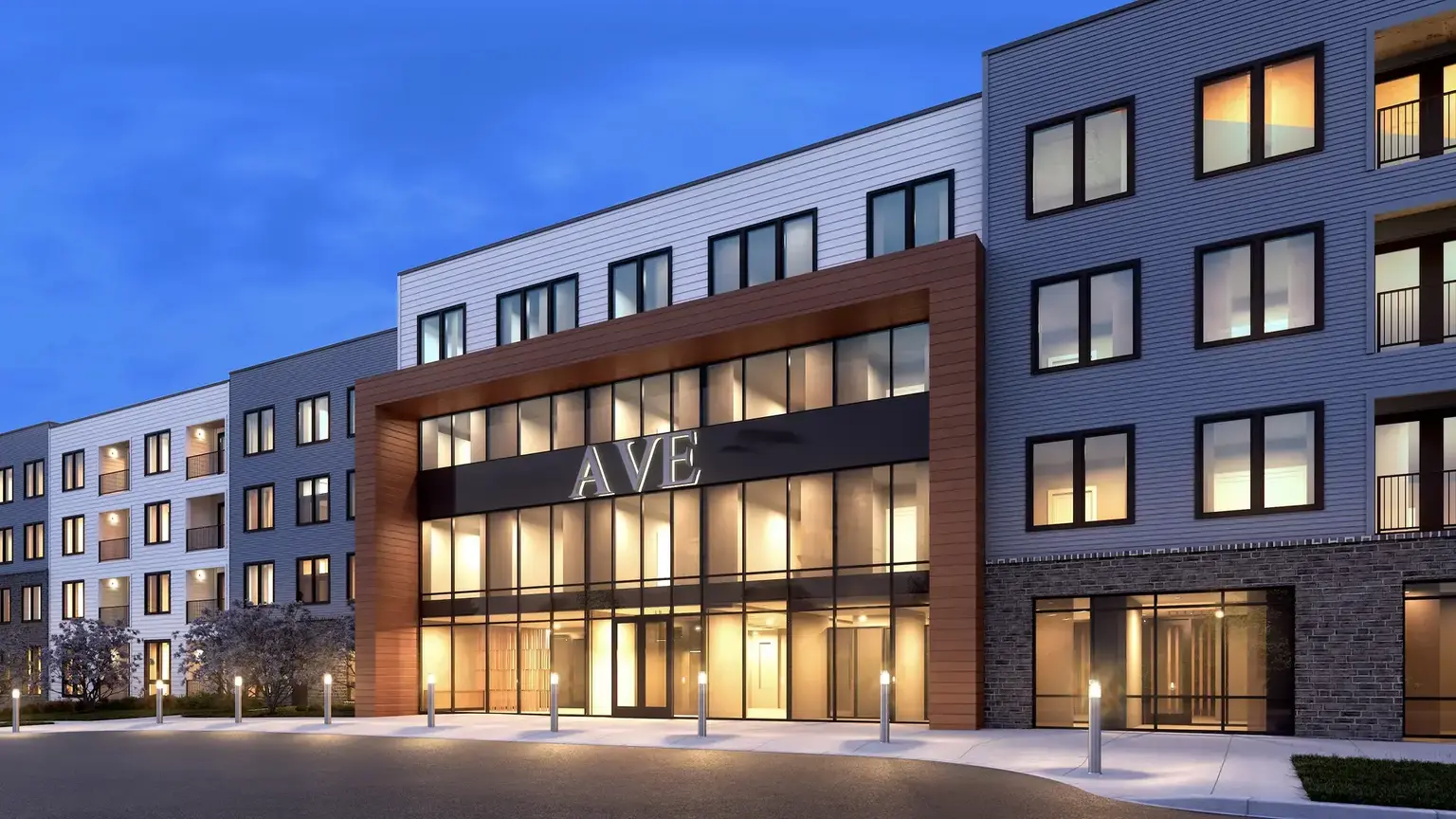 Rendering of the AVE Horsham main entrance